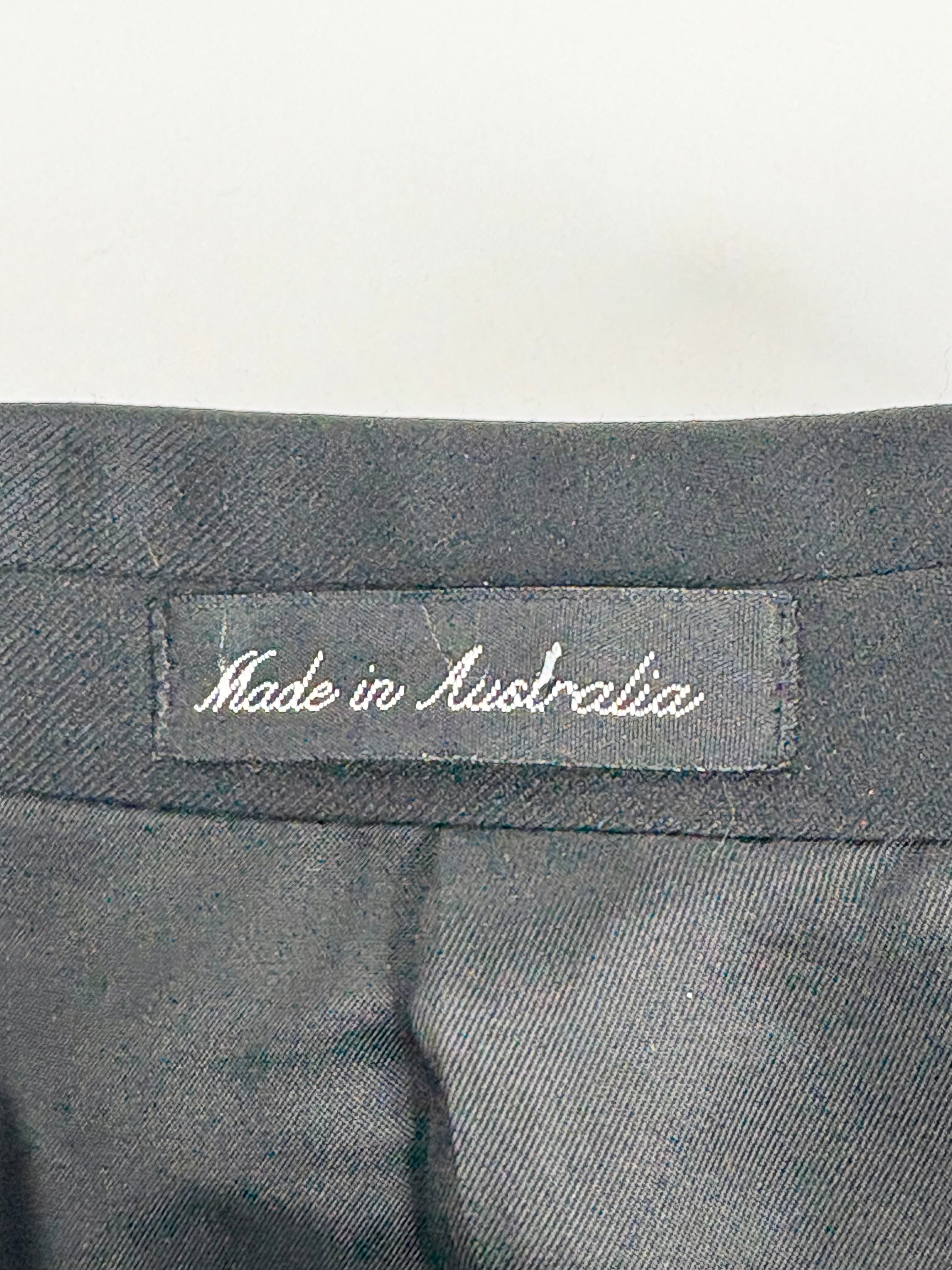 Vintage Nino Cerruti Black Wool Double-Breasted Blazer - 54