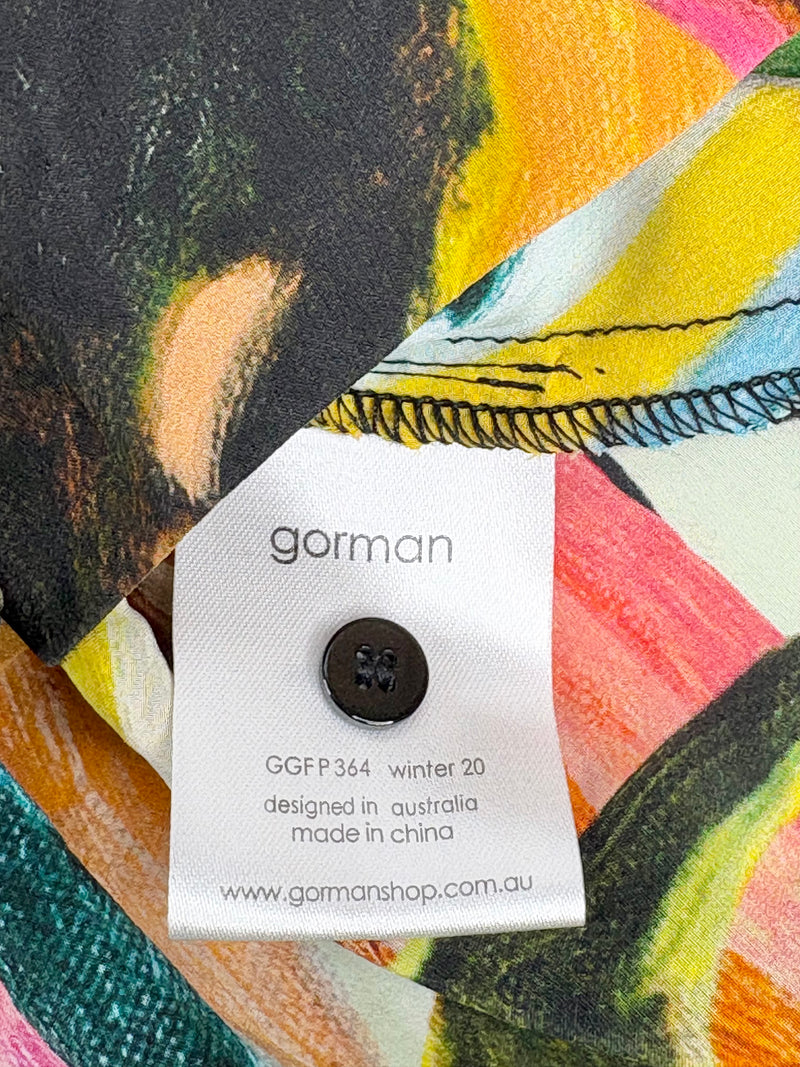 Gorman x Rebekah Callaghan Black Patterned Silk-Blend Tunic Dress - AU10