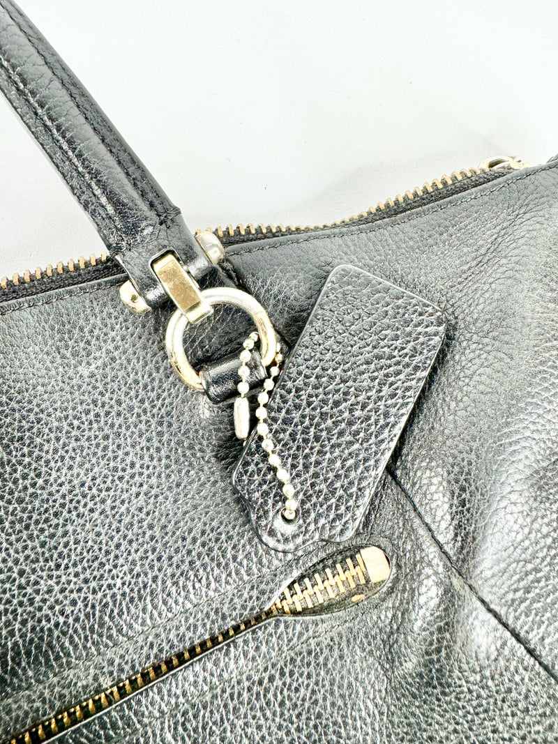 Coach Black Grained Leather Bag