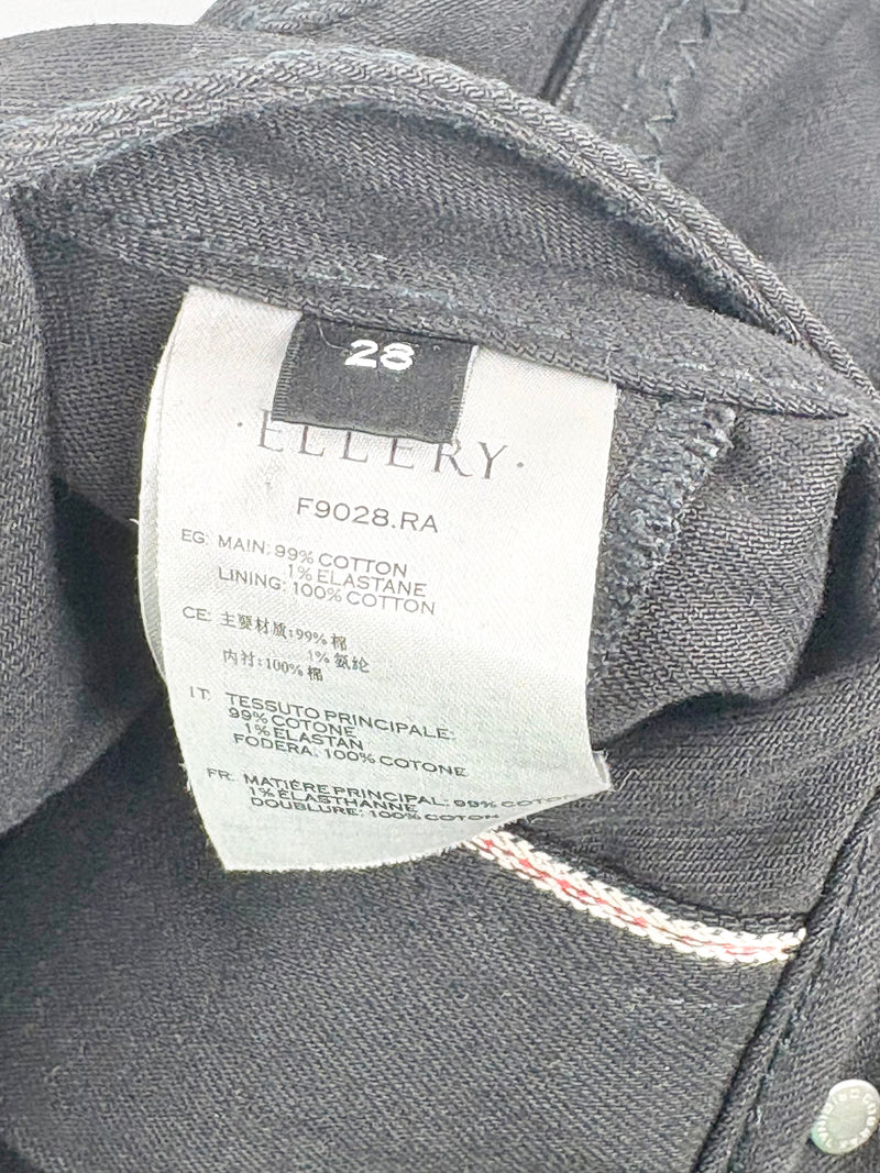 Ellery Black Denim High-Rise Flared Jeans - 28