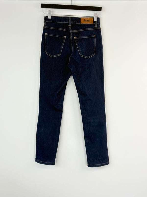 Acne Indigo 'Needle Raw' Skinny-Fit Denim Jeans - W28