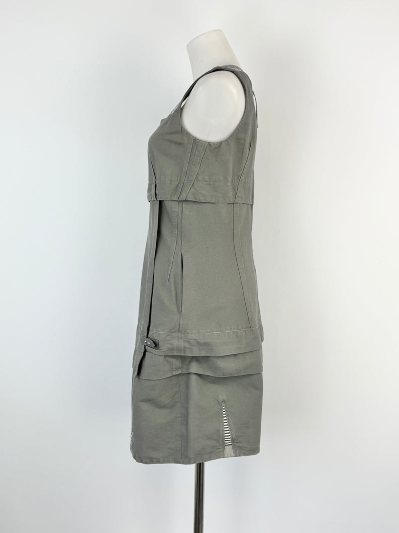 Marithé + François Girbaud Grey Denim Midi Dress - AU6/8