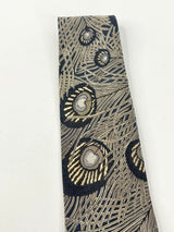 Liberty of London Peacock-Pattern Silk Tie