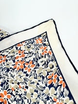 Vintage Jaeger London Microfloral Silk Scarf