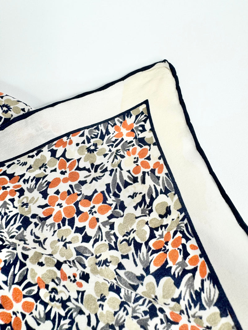 Vintage Jaeger London Microfloral Silk Scarf