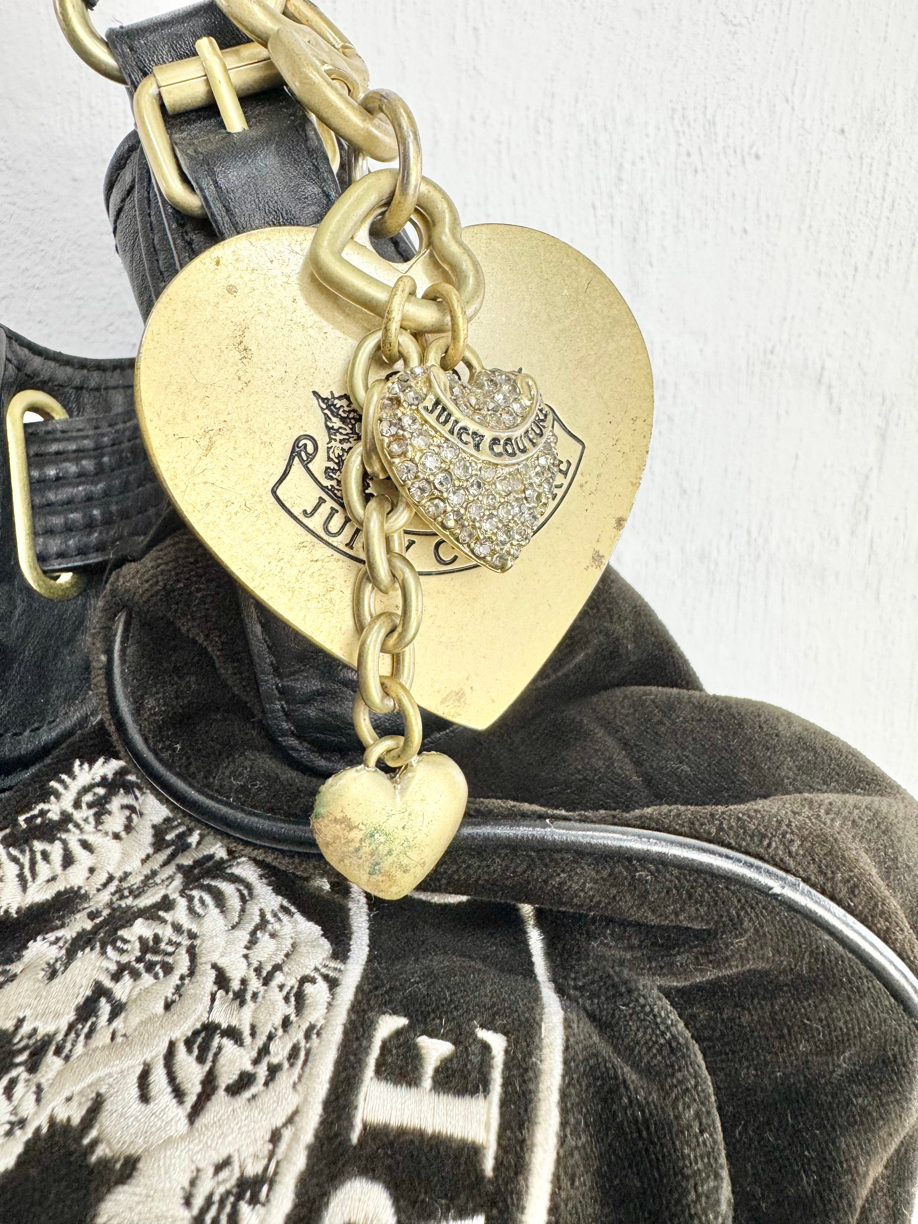 Juicy Couture Brown Velour Y2K Shoulder Bag