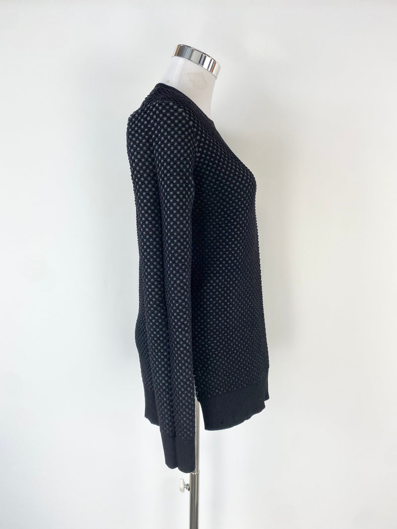 Camilla & Marc 'Savannah' Black & Grey Honeycomb Sweater - AU8