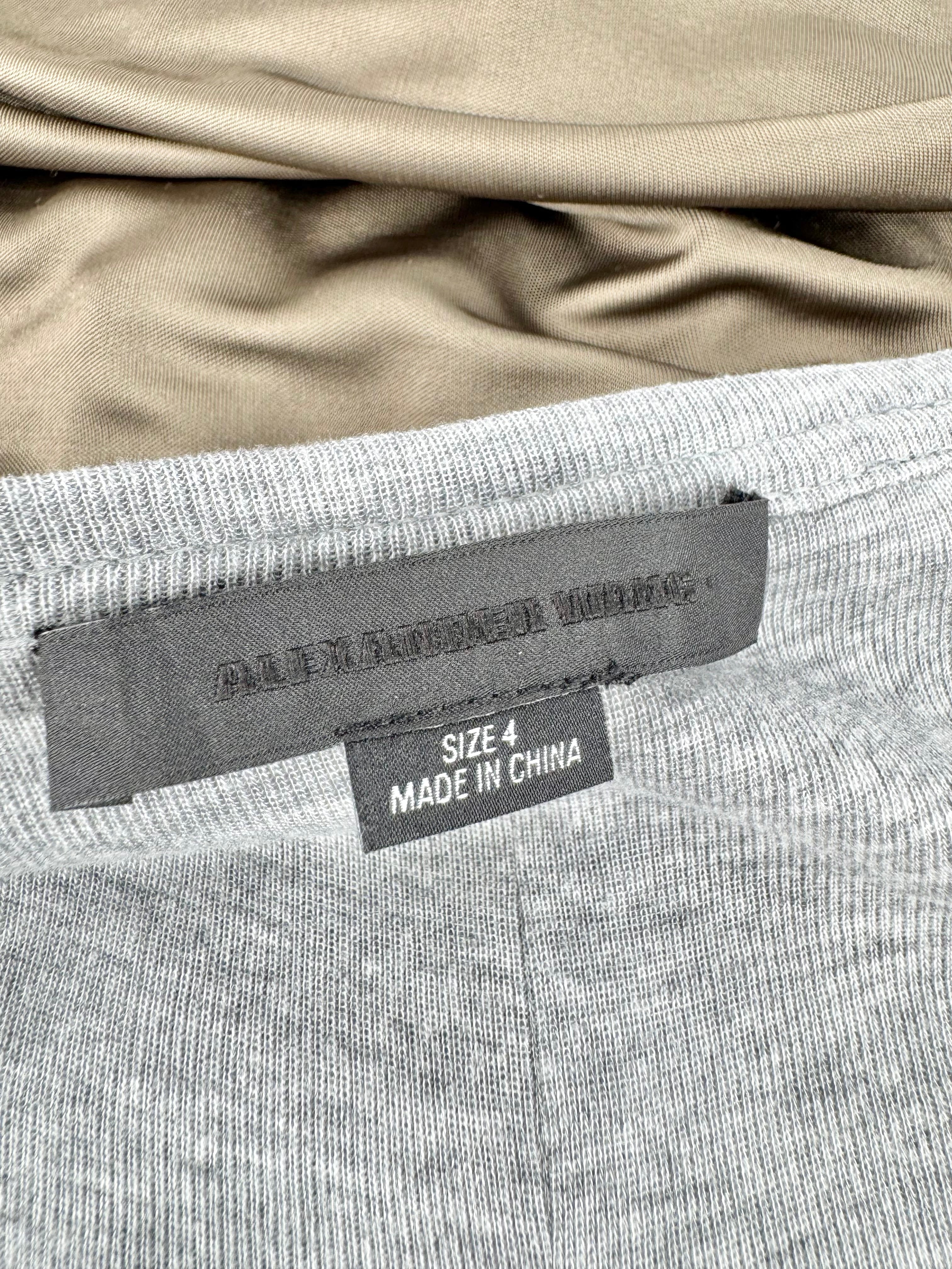 Alexander Wang Grey & Green Draped Grecian Dress - AU10