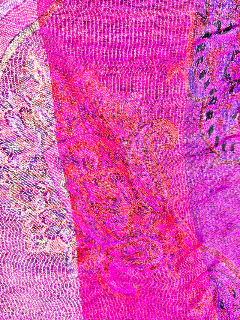 Bright Purple & Pink Pashmina