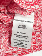 Scanlan Theodore Red & White Pleated Rib Shirt - AU10