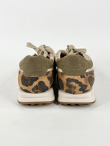 Paul Green Tan Suede & Animal-Print Sneakers - EU42