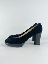 Filippo Raphael Black Suede Pumps - EU40