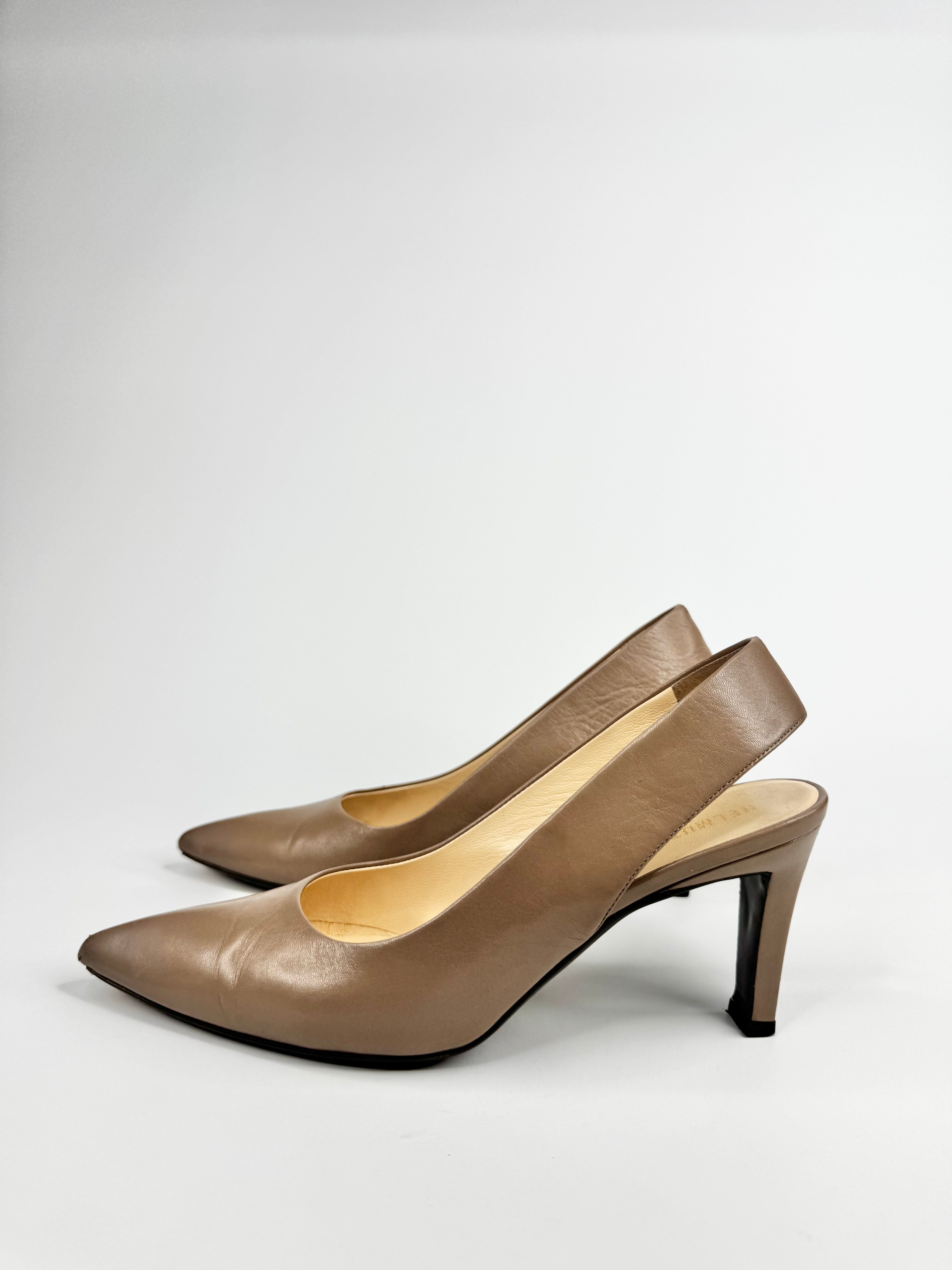 Helmut Lang Taupe Sling Back Pumps - EU37