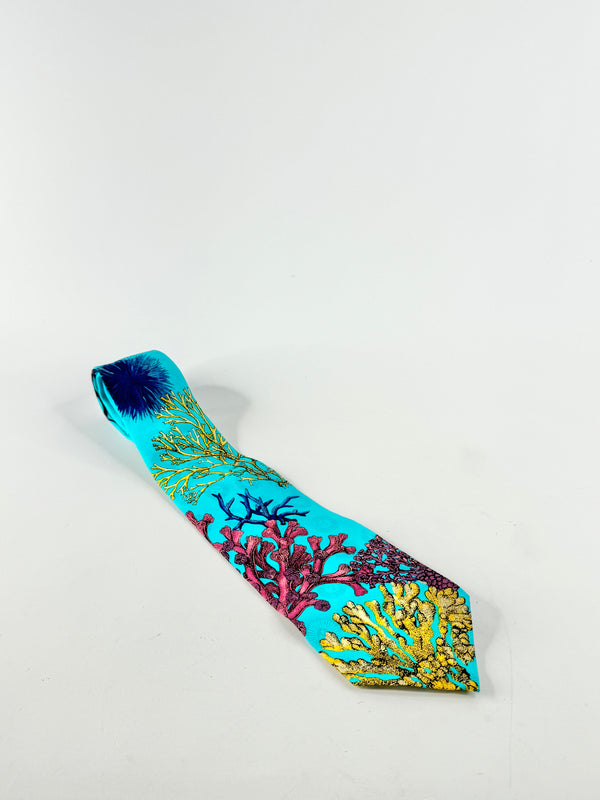 Fornasetti Silk 'Marinara' Coral Patterned Tie