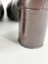 Calvin Klein Chocolate Brown Leather Pumps - EU39