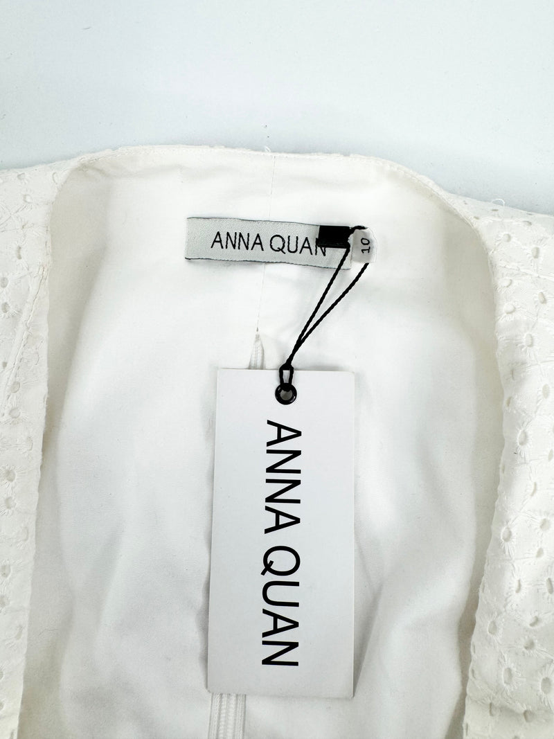 Anna Quan White Broderie Anglaise 'Harley' Dress NWT - AU10