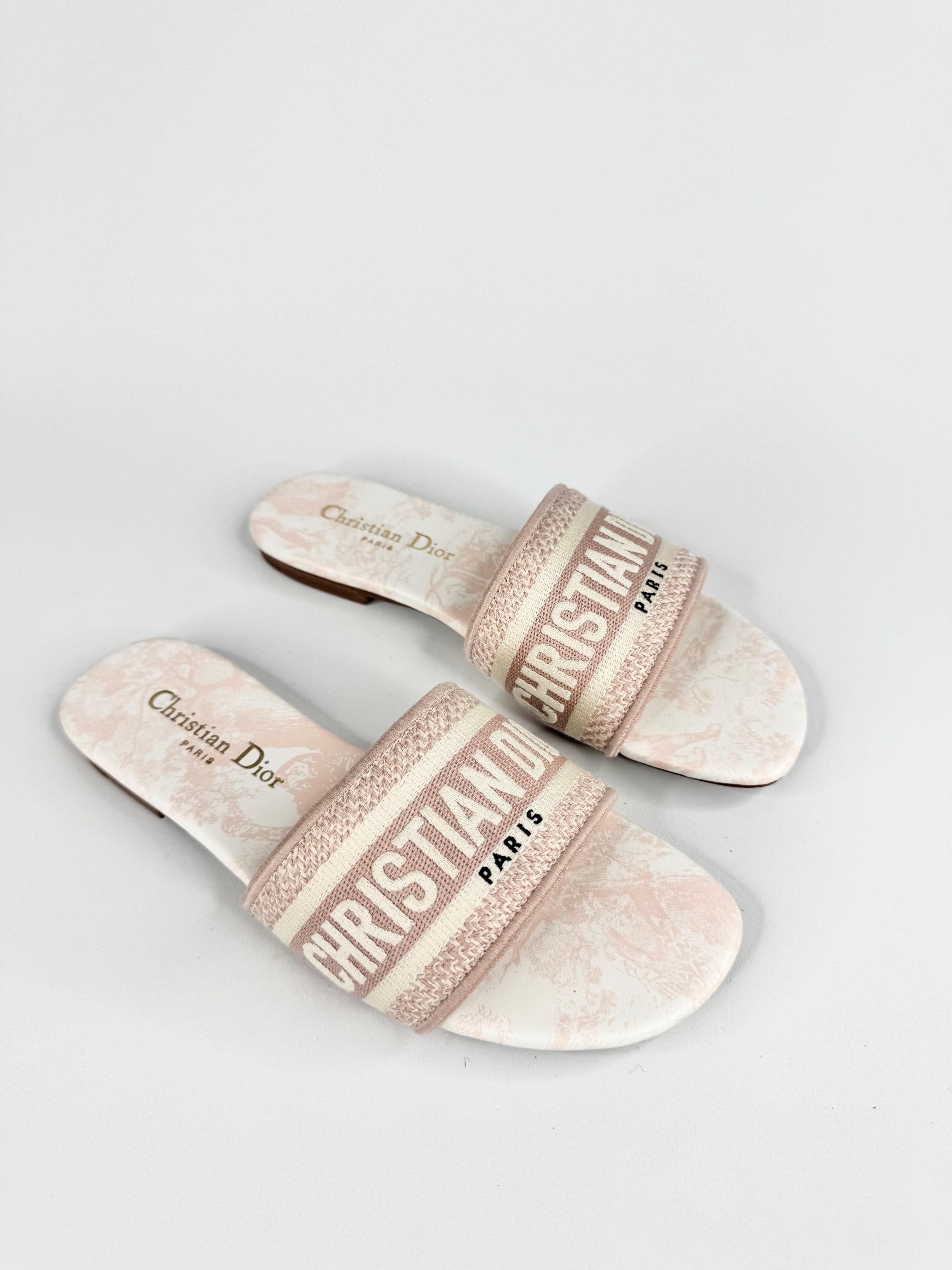 Christian Dior Blush Pink 'Dway' Slides - EU37