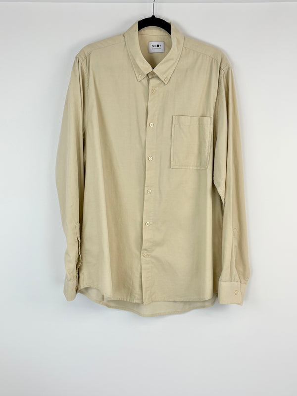 NN07 No Nationality Beige Corduroy Shirt - XXL