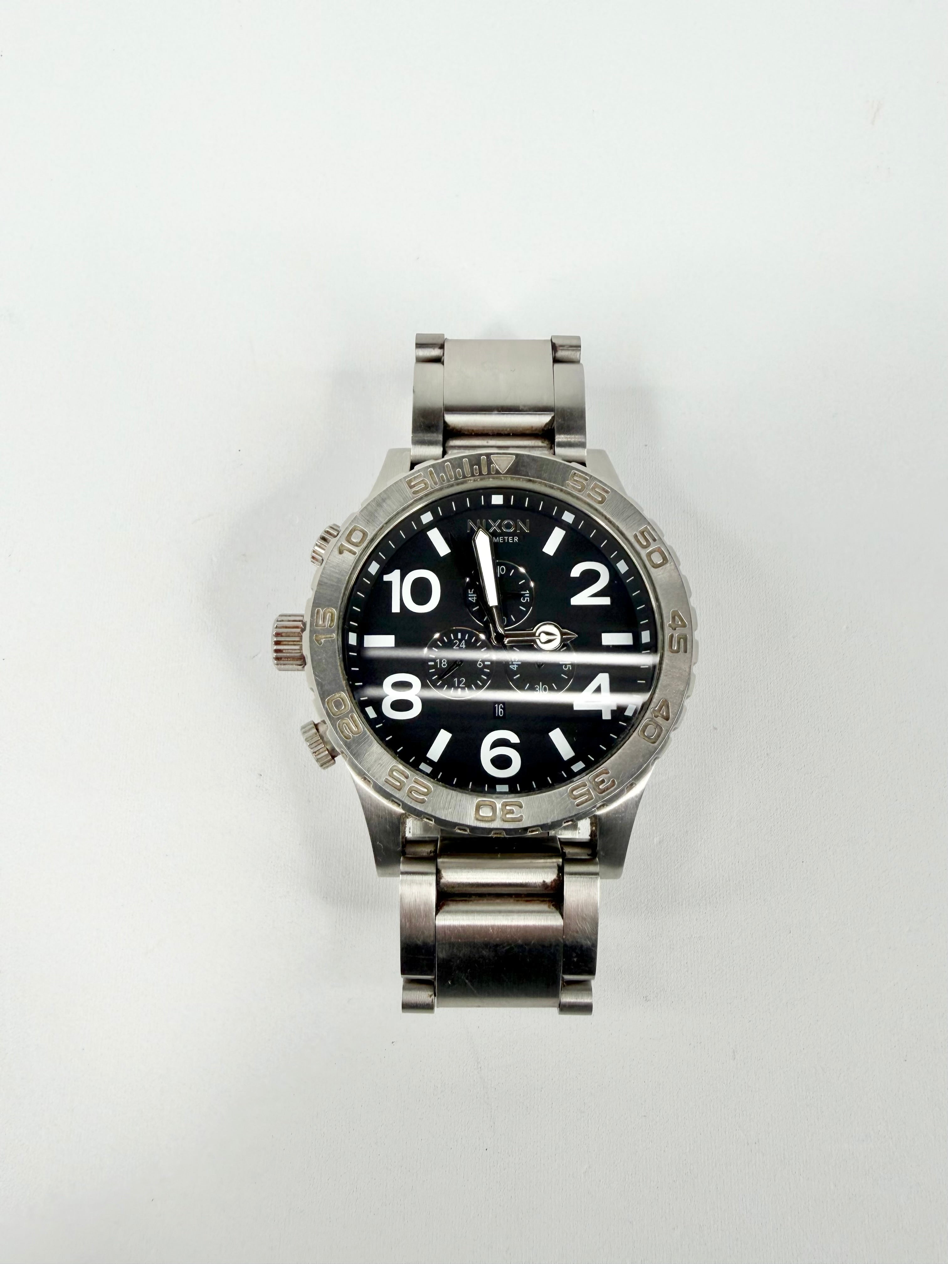 Nixon 51-30 Large Sliver Chrono Watch