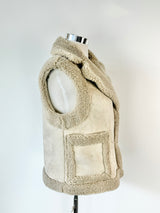 Ena Pelly Taupe Faux Fur Vest - AU10