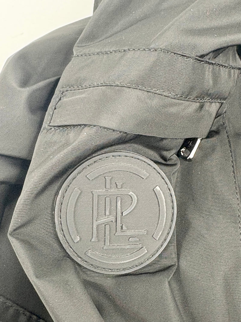 Lauren by Ralph Lauren Black Hooded Spray Jacket - XXS