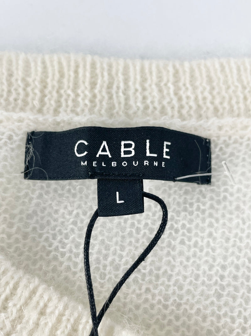 Cable Melbourne Pink 'Suri' Colour Block Knit Sweater - AU14