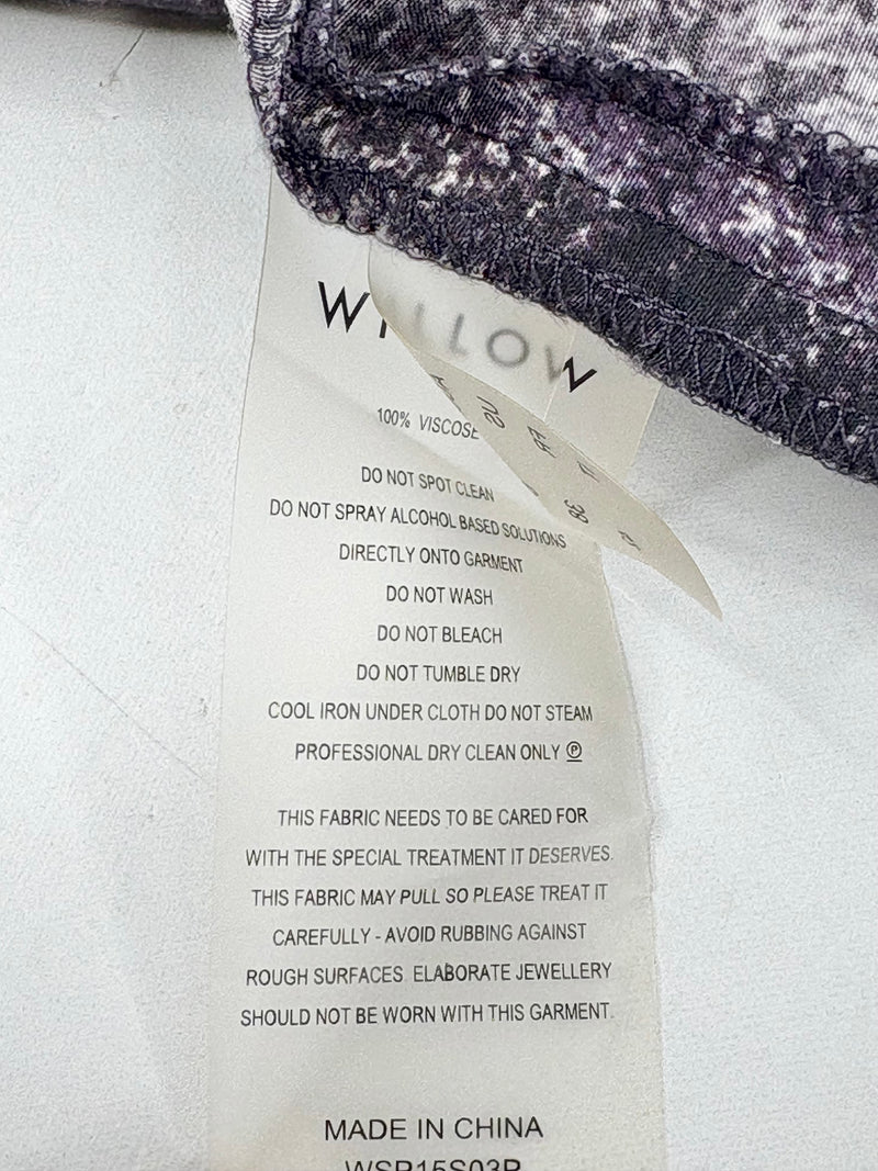 Willow Abstract-Print Asymmetric Midi Skirt - AU10