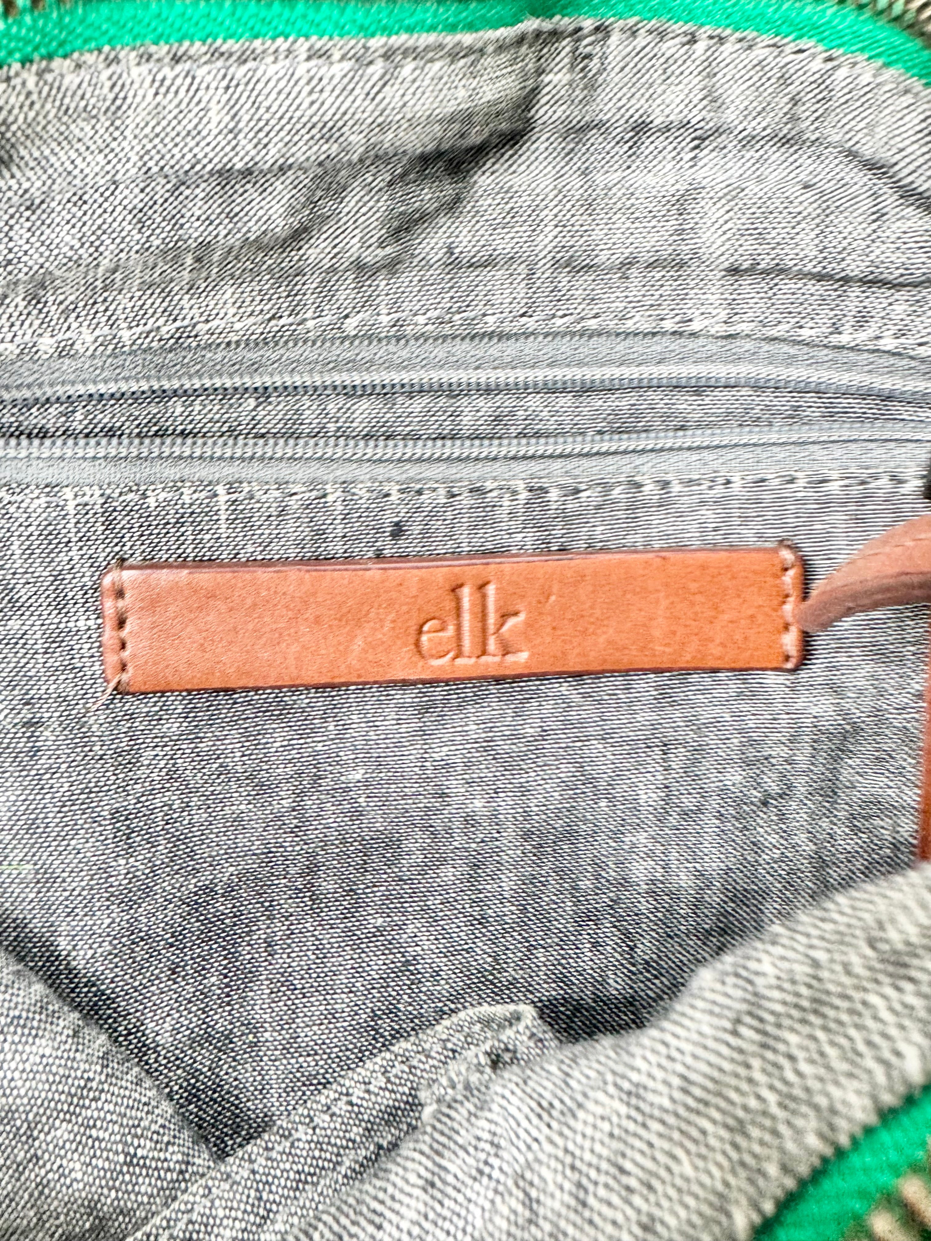 Elk Pine Green Leather Cross Body Bag