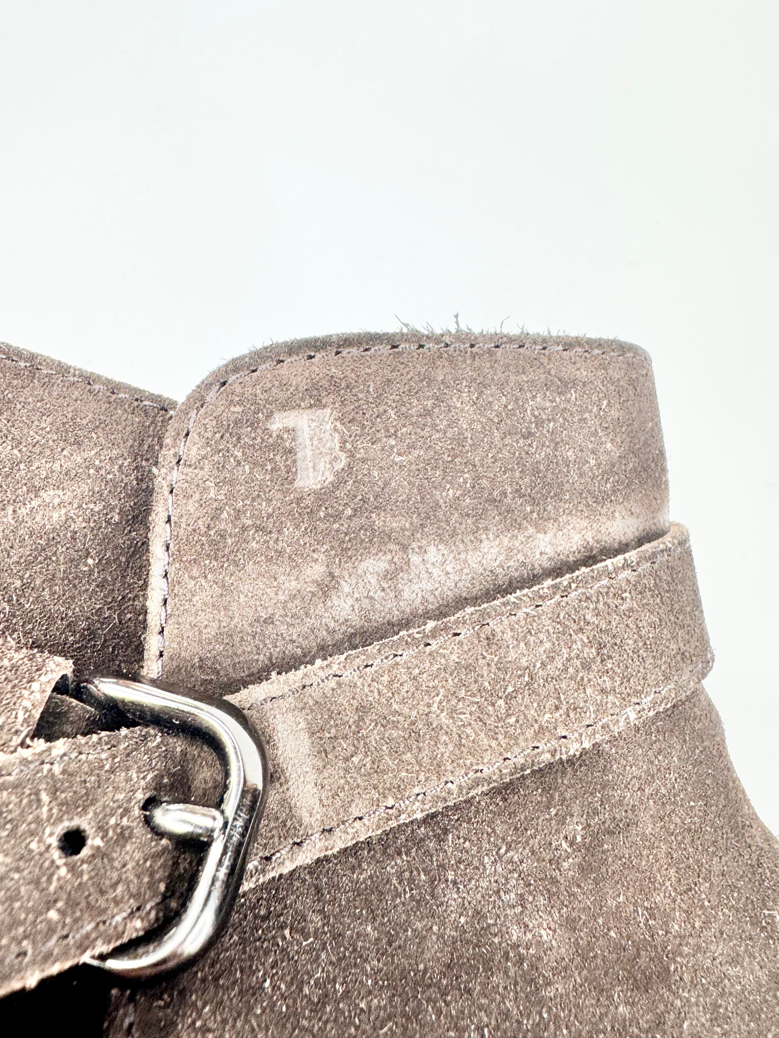 Tod's Dark Mahogany Suede Ankle Boots - EU38.5