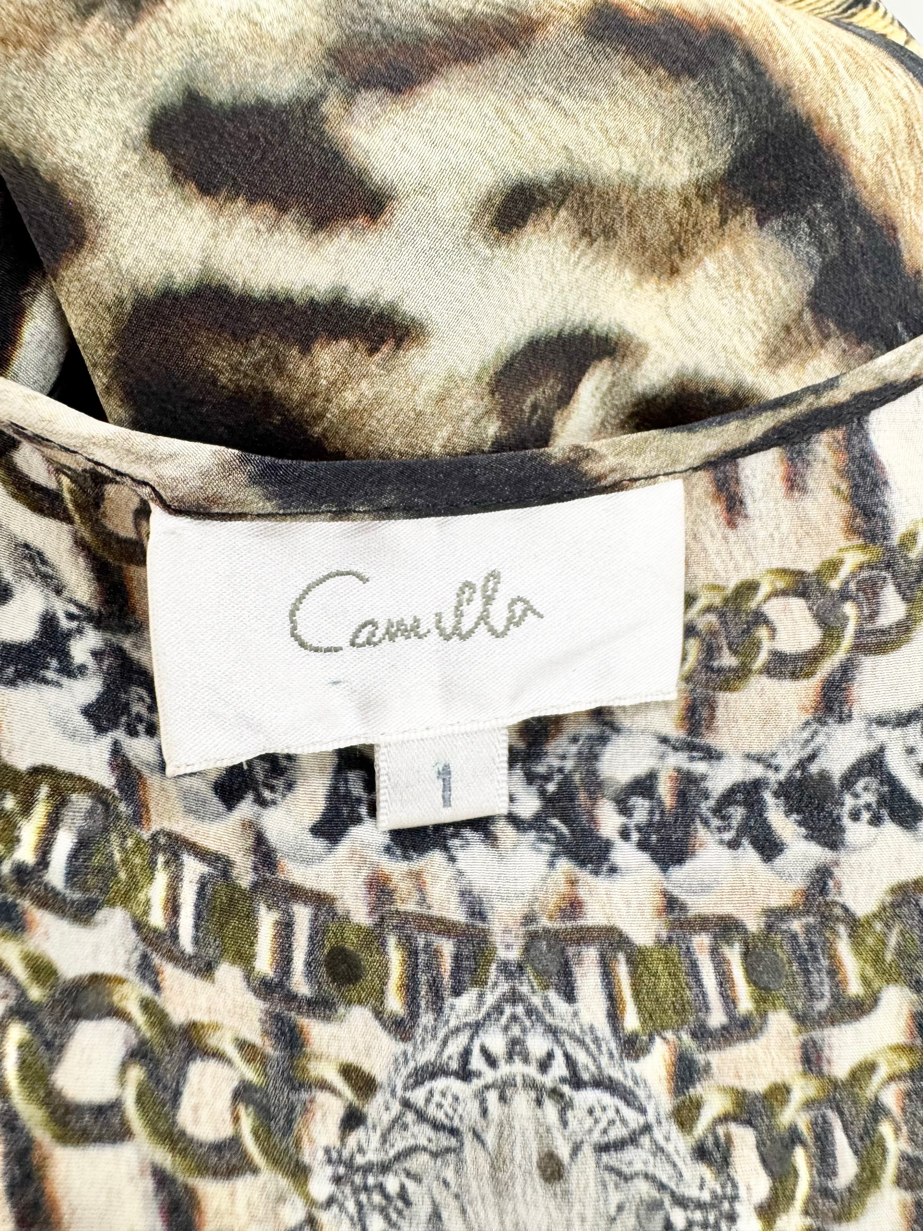 Camilla Maximalist Leopard Print Maxi Dress - AU8/10