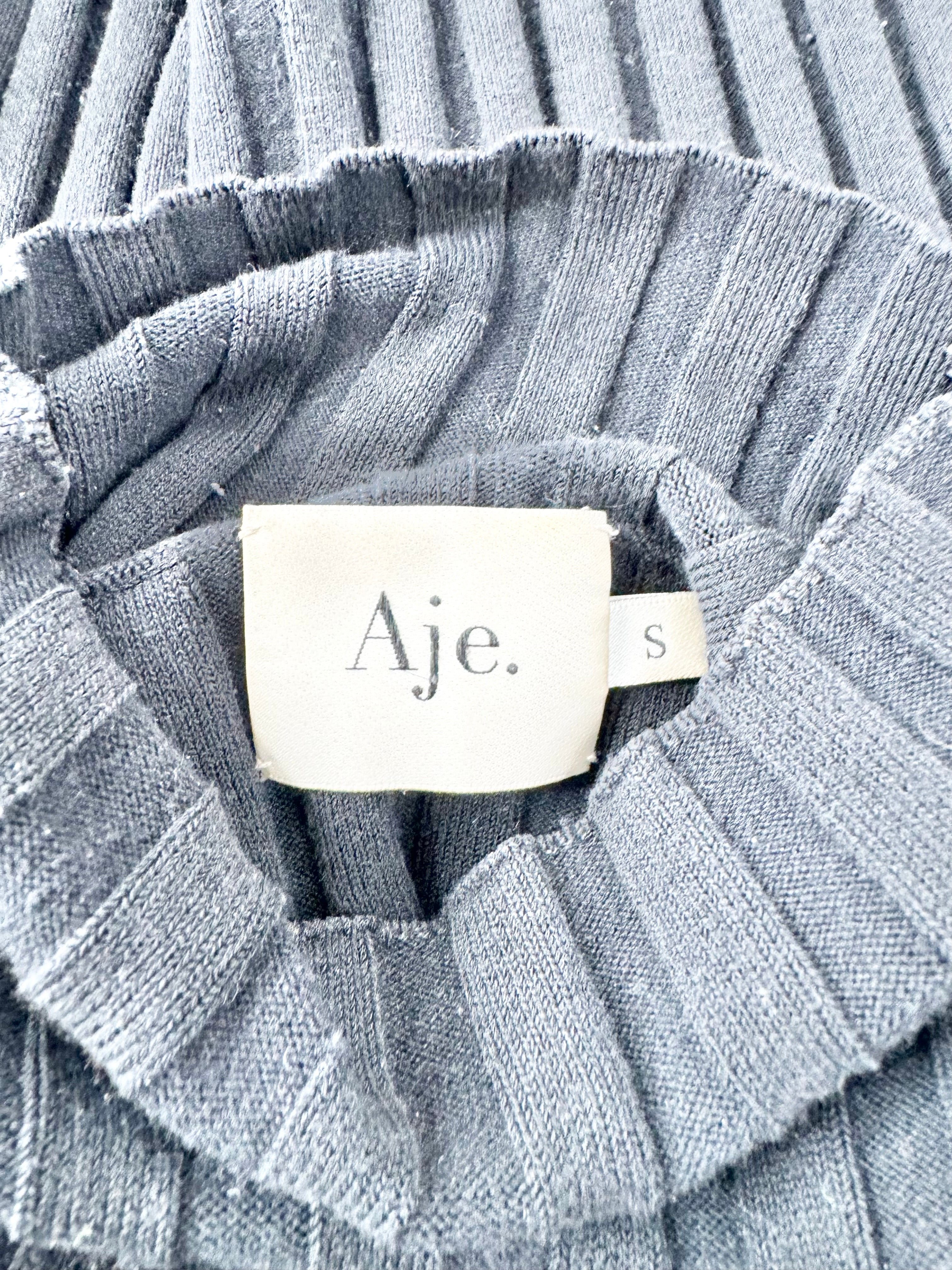 Aje Black Rib Knit Turtleneck - AU8/10