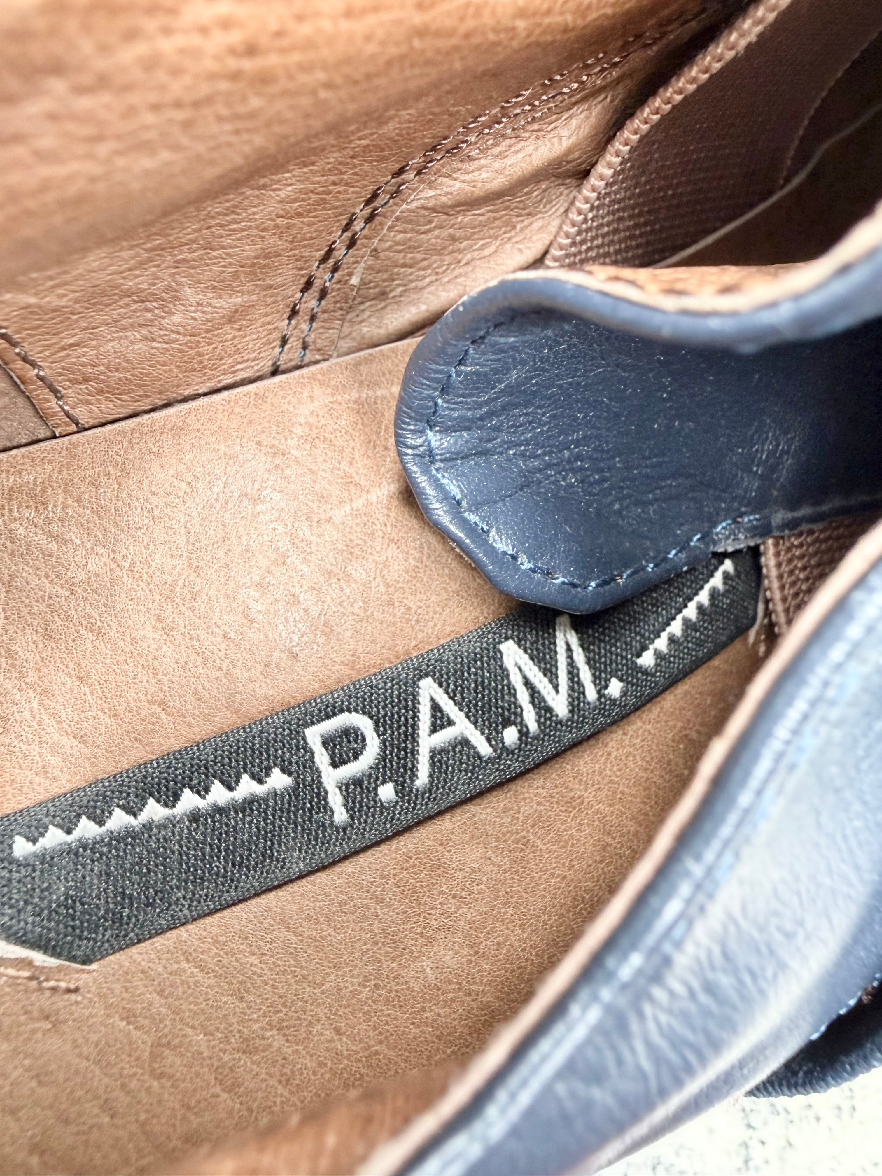 P.A.M Navy Blue Slip On Leather Shoes - EU36