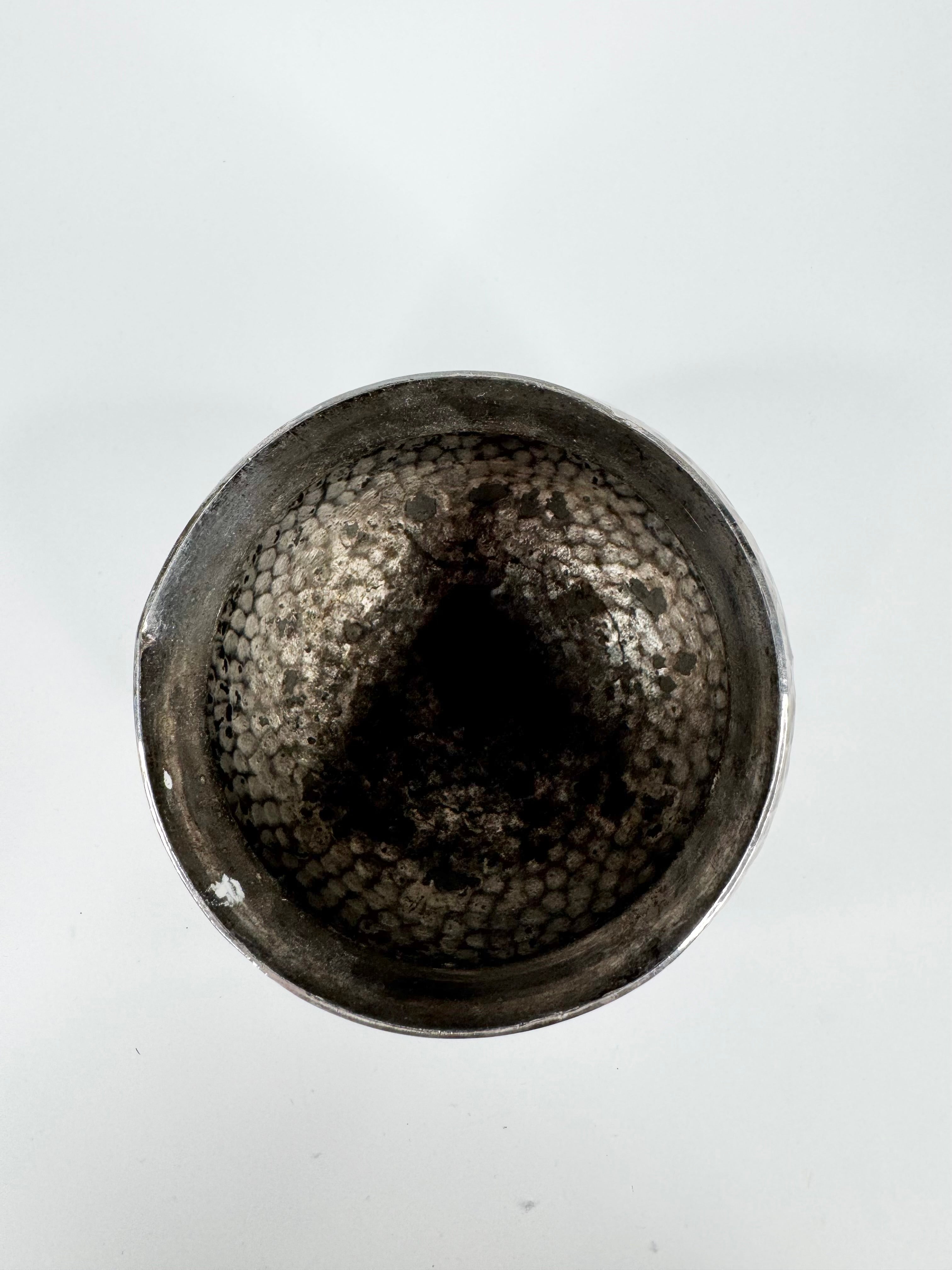Vintage Hammered Silverplated Vase
