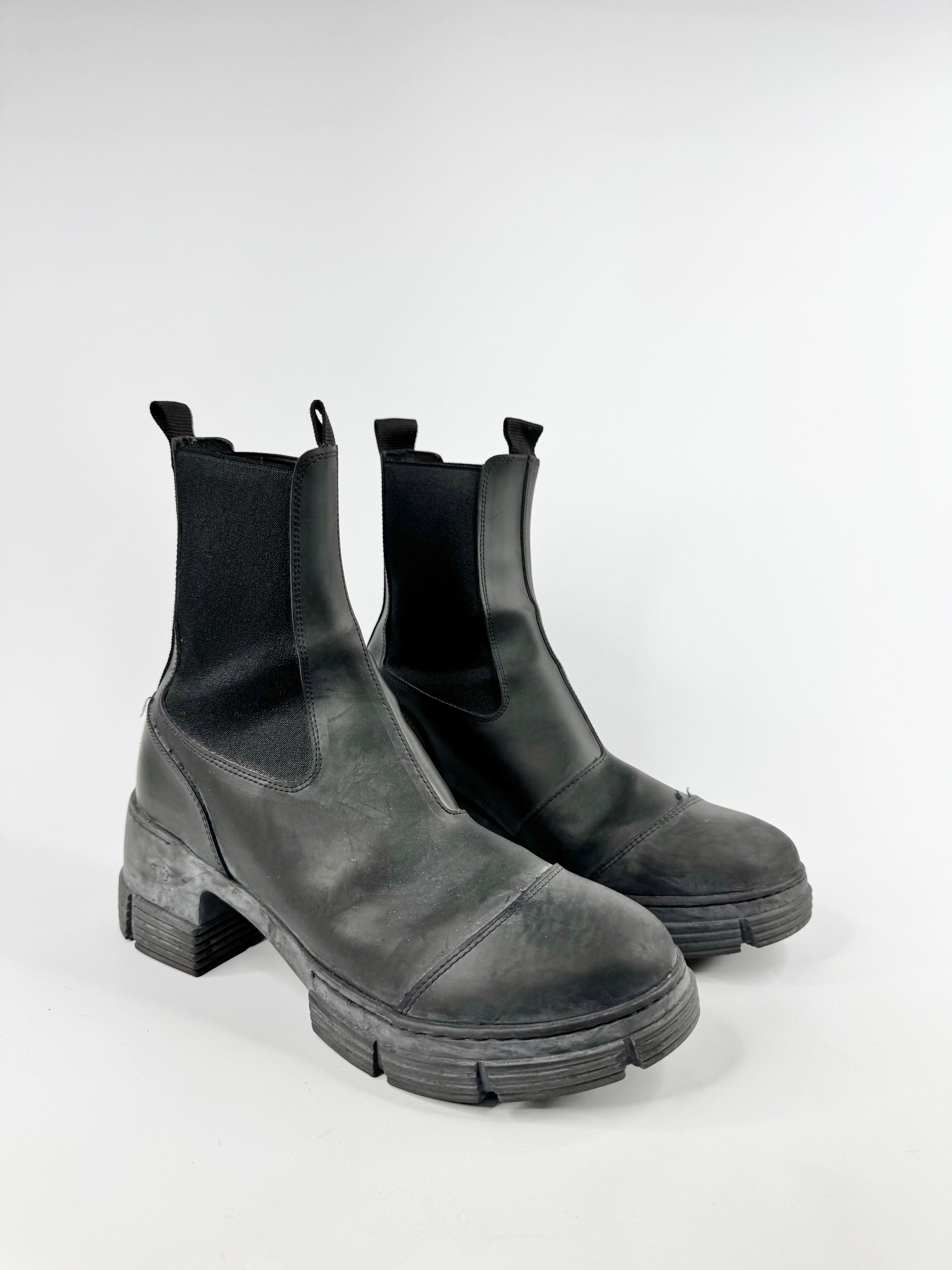 Ganni Black Combat Boots - EU40