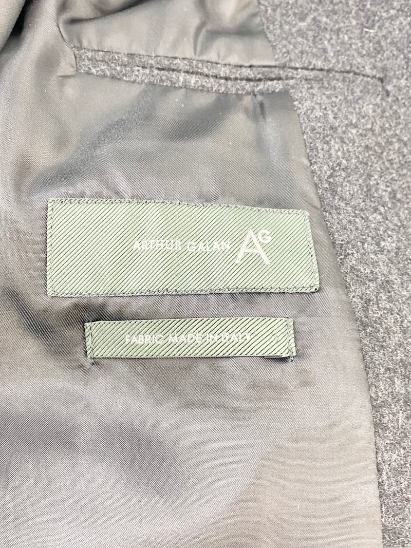 Arthur Galan Grey Wool & Leather Jacket - AU8