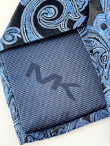Michael By Michael Kors Navy & Black Paisley Silk Tie