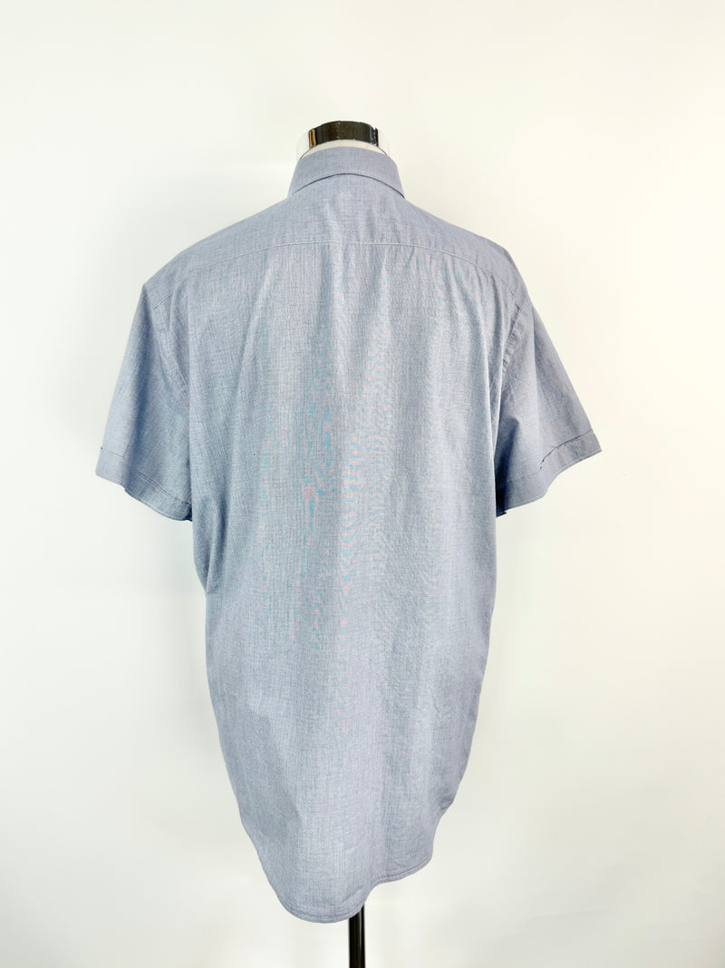 Ermenegildo Zegna Blue Short Sleeve Shirt - XXL