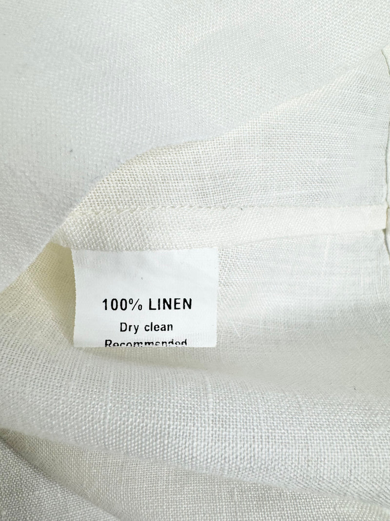 Arlington Milne White Linen Embroidered Blouse - AU6