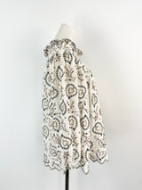 Zimmermann White Embroidered Peasant Top - AU8/10