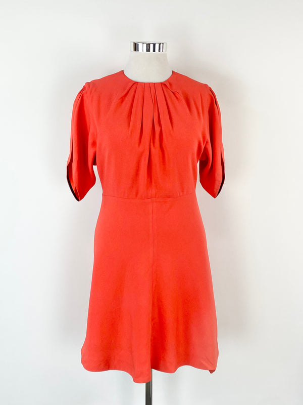 MSGM Milano Flame Orange Midi Dress NWT - AU10/12