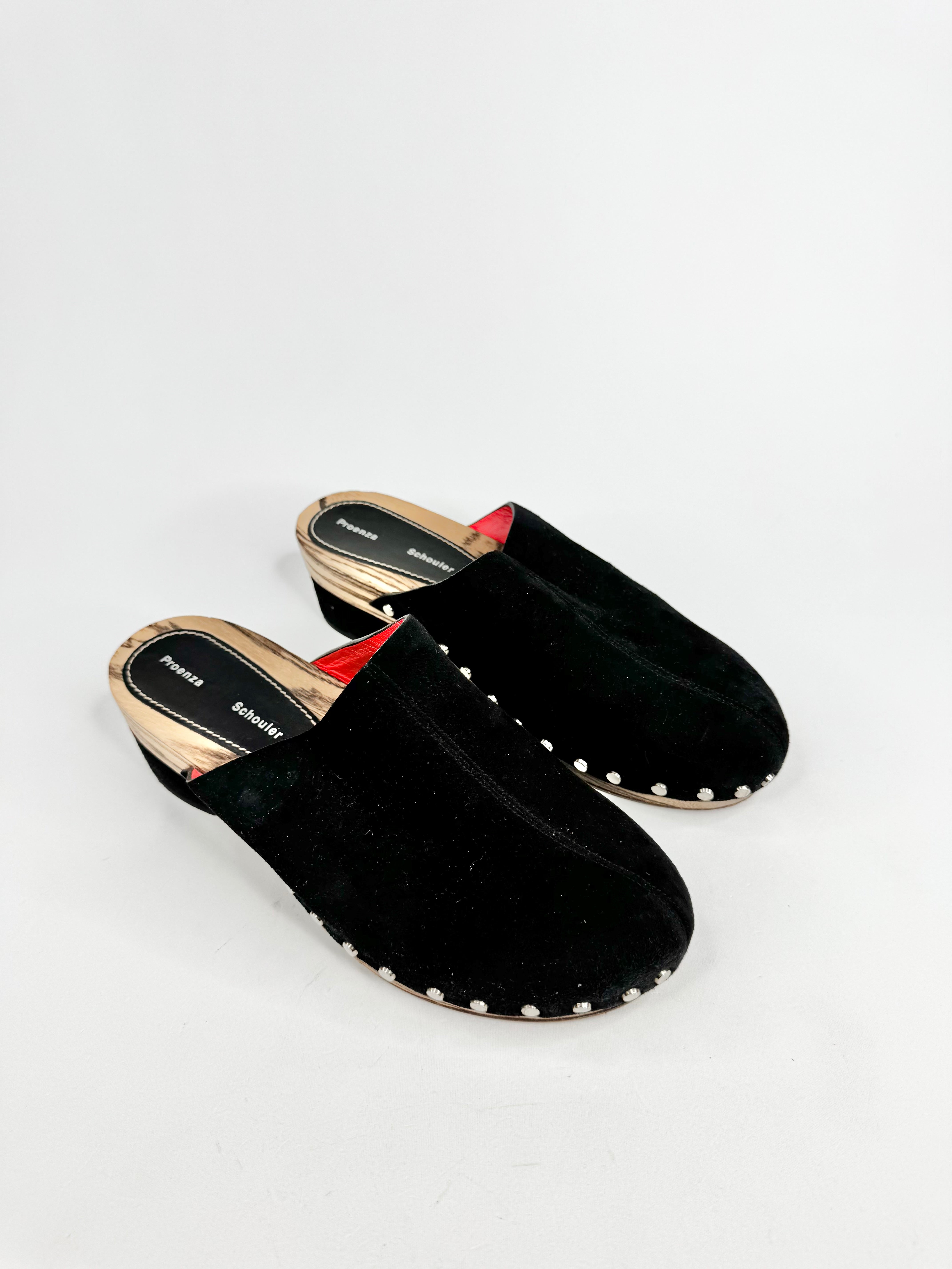 Proenza Schouler Black Suede Clogs - EU37/38