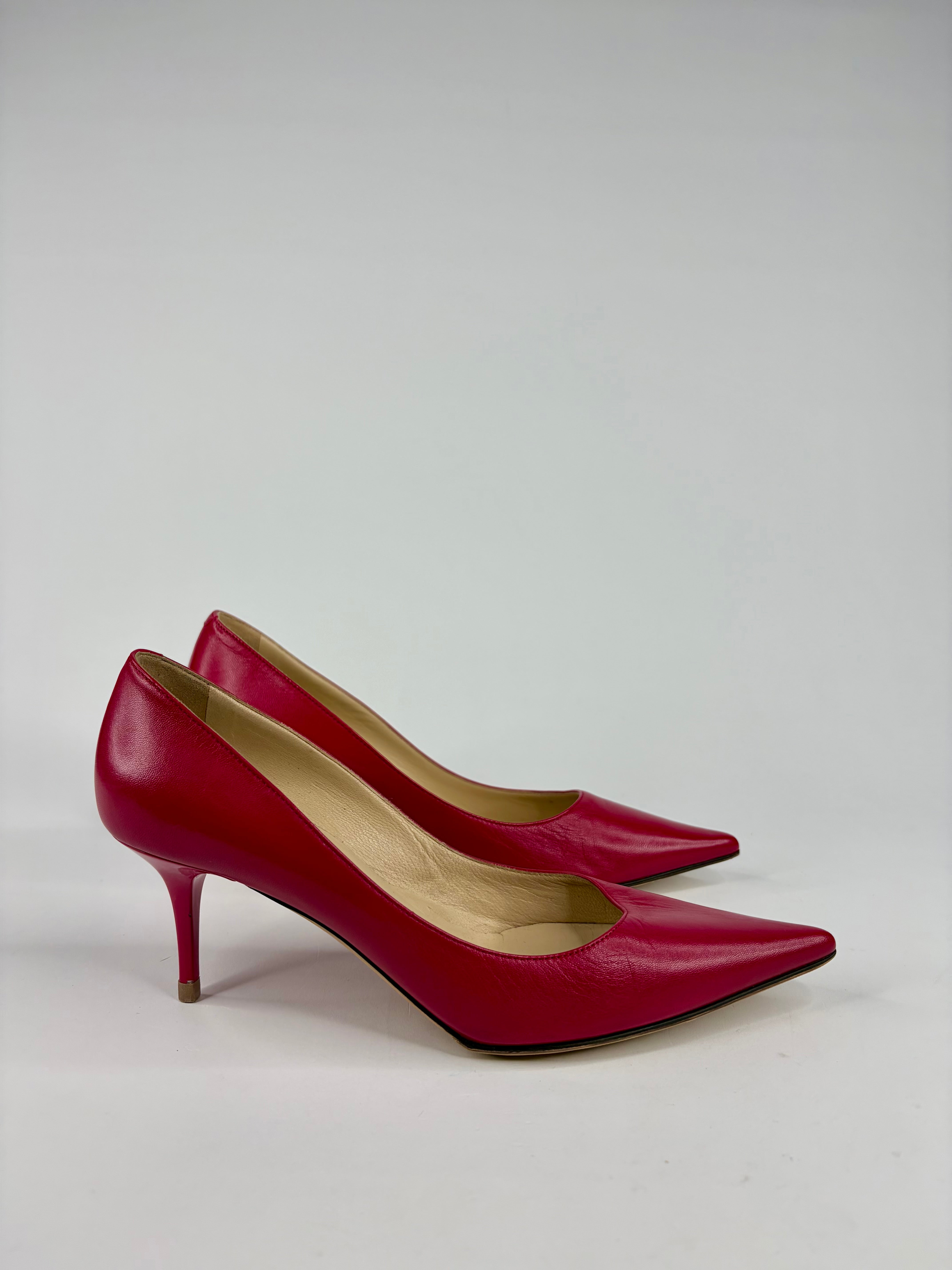 Jimmy Choo Raspberry Pink Kitten Heel - EU39