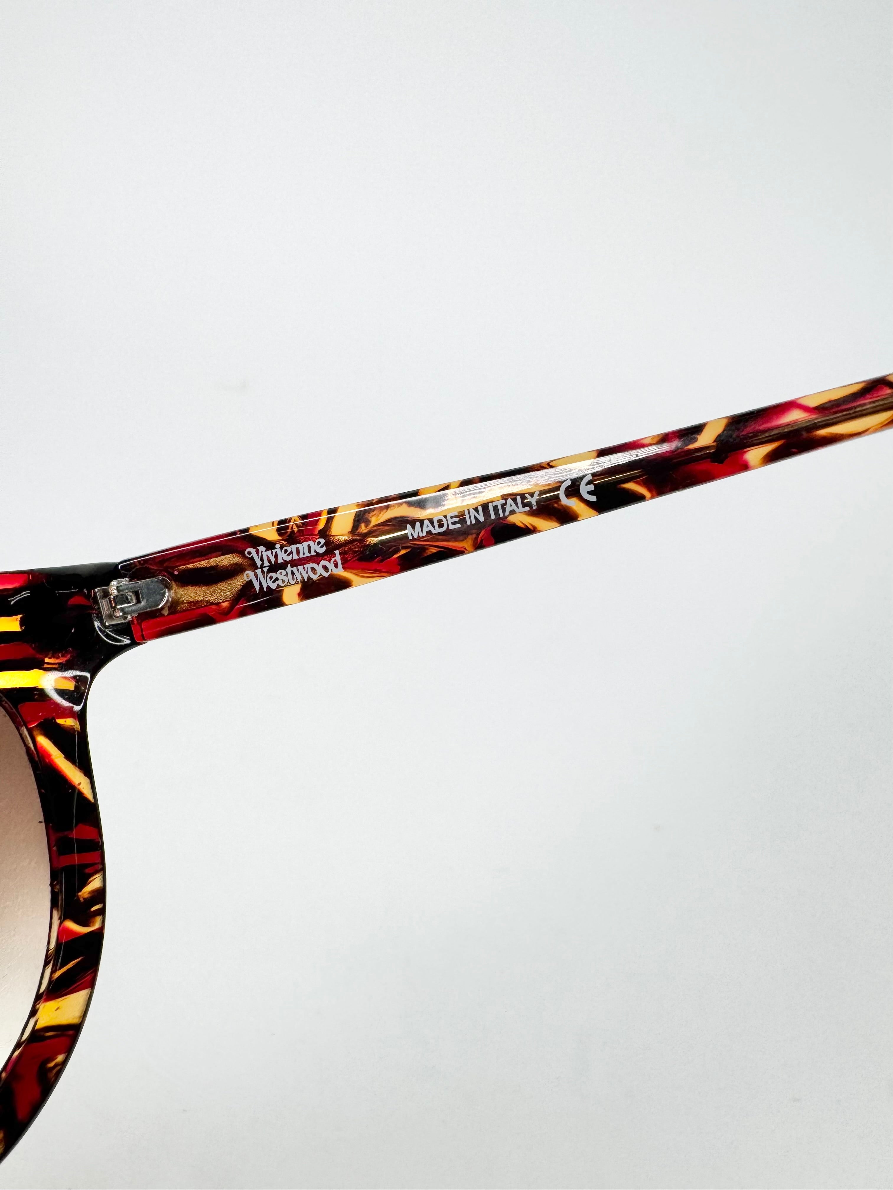 Vivienne Westwood 'Crystal Horn' Tortoiseshell Sunglasses