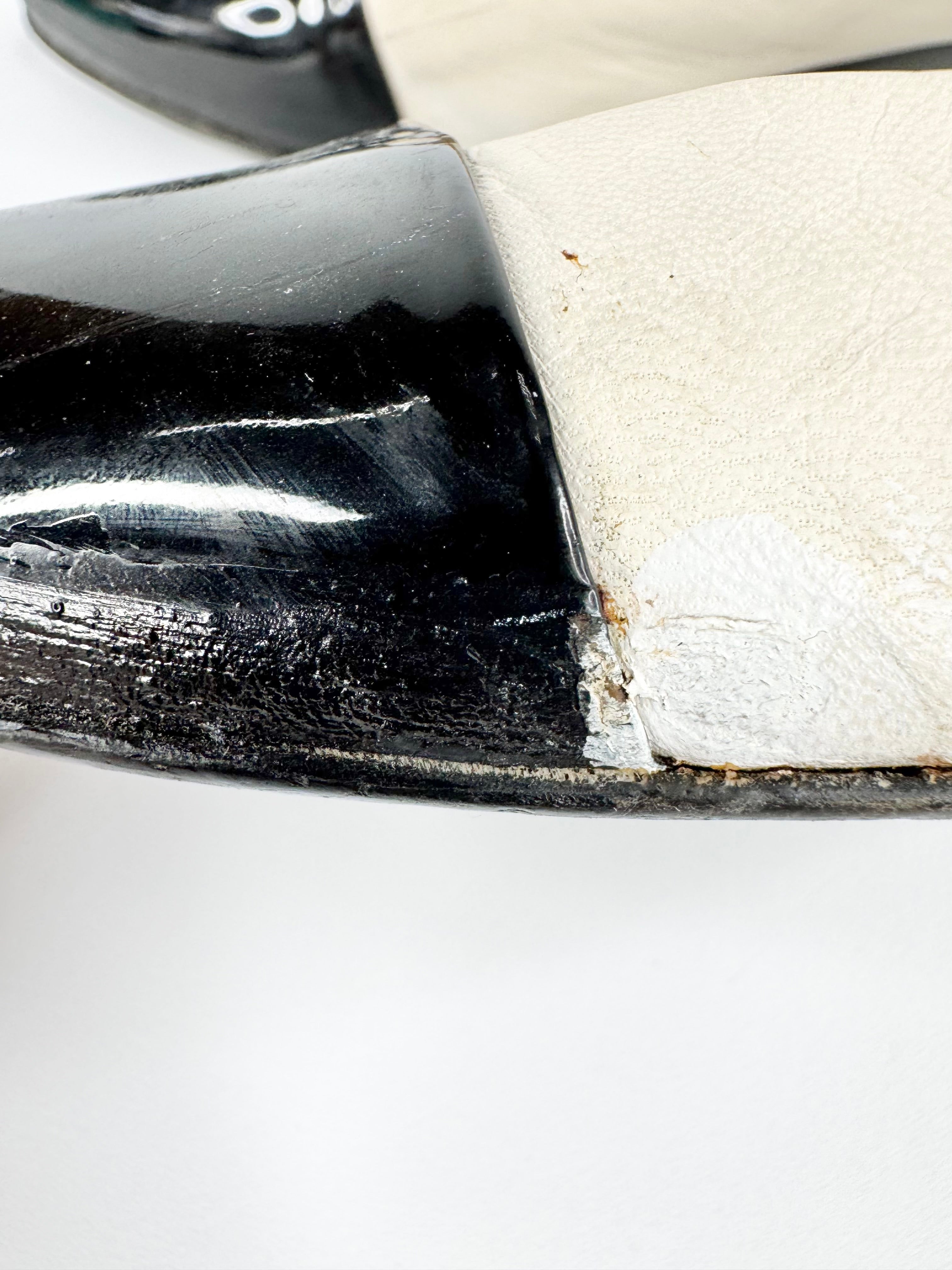 Vintages YSL Two Tone Cap Toe Ballet Flats - EU40