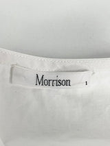 Morrison White Crisp Cotton Wrap Dress - AU8