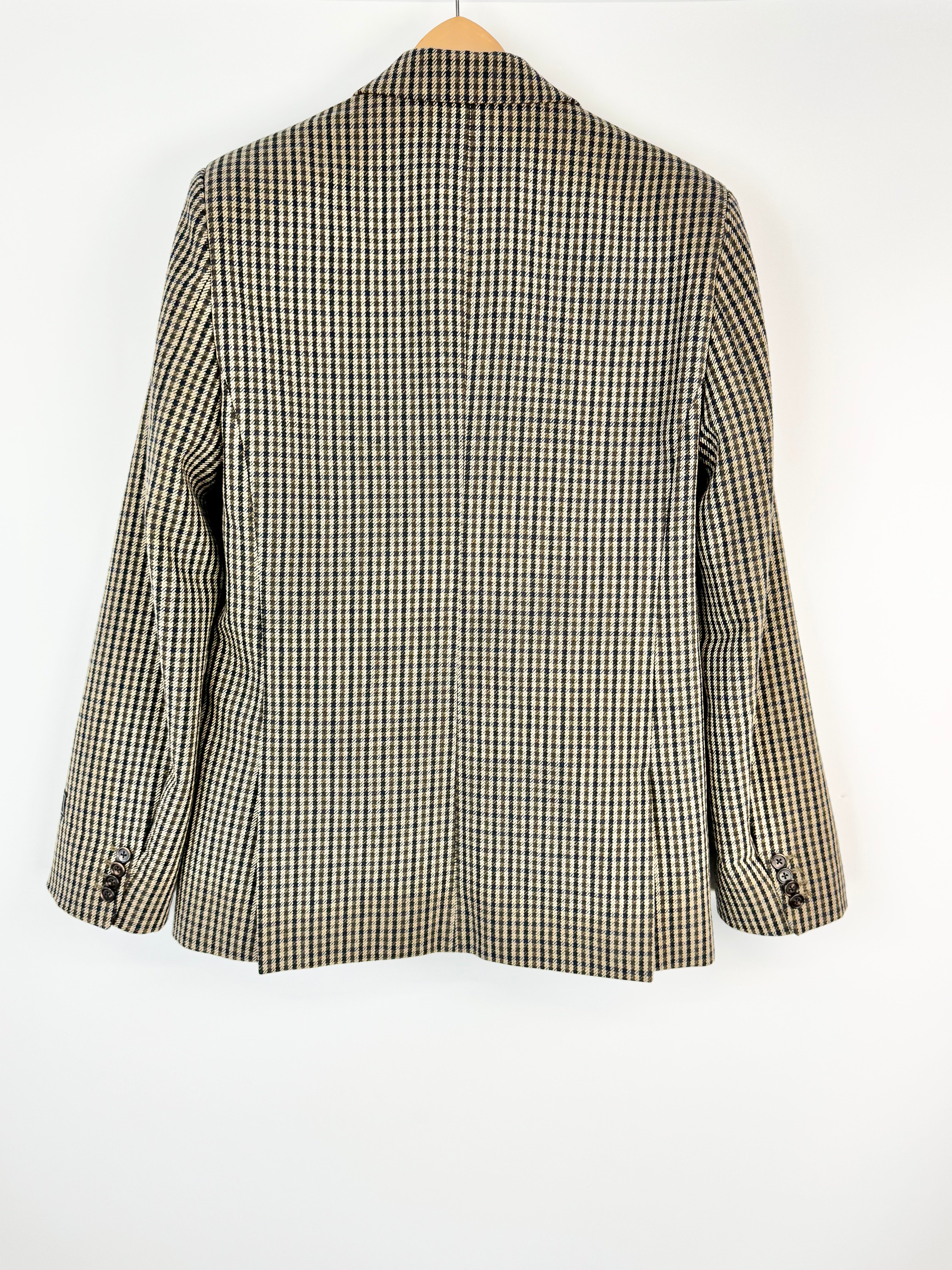 Balenciaga Houndstooth Wool Double Breasted Jacket - AU8/10