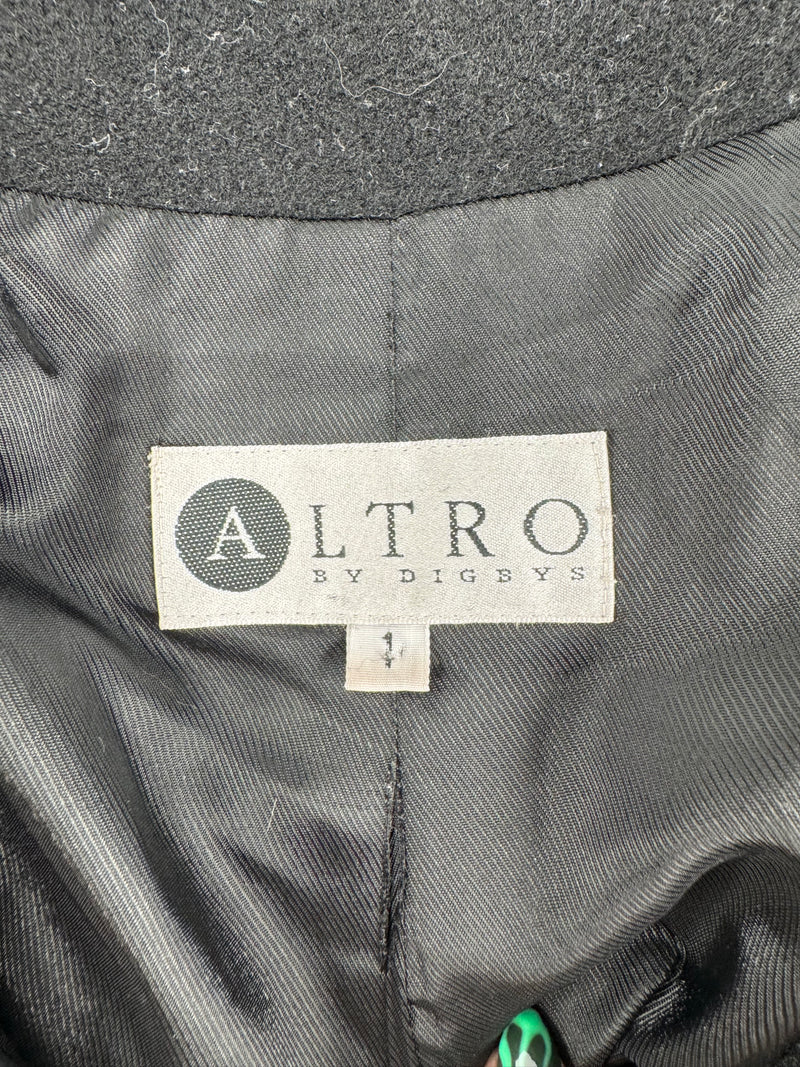 Altro by Digbys Black Wool Blend Coat - AU8/10