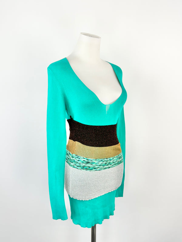 Missioni Teal Long Sleeve Top - AU10
