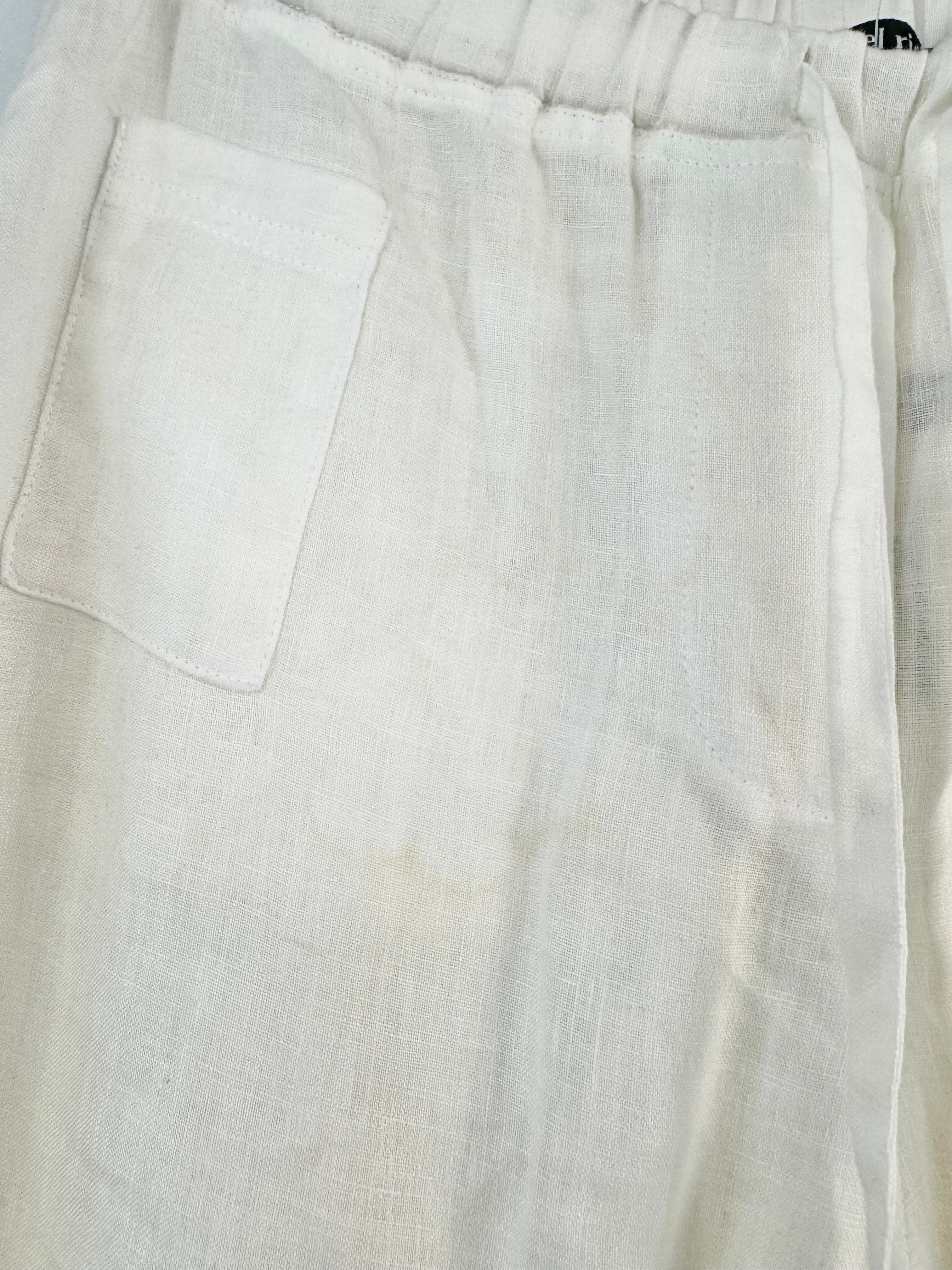 Michael Ridley White Linen 3/4 Pants - AU8