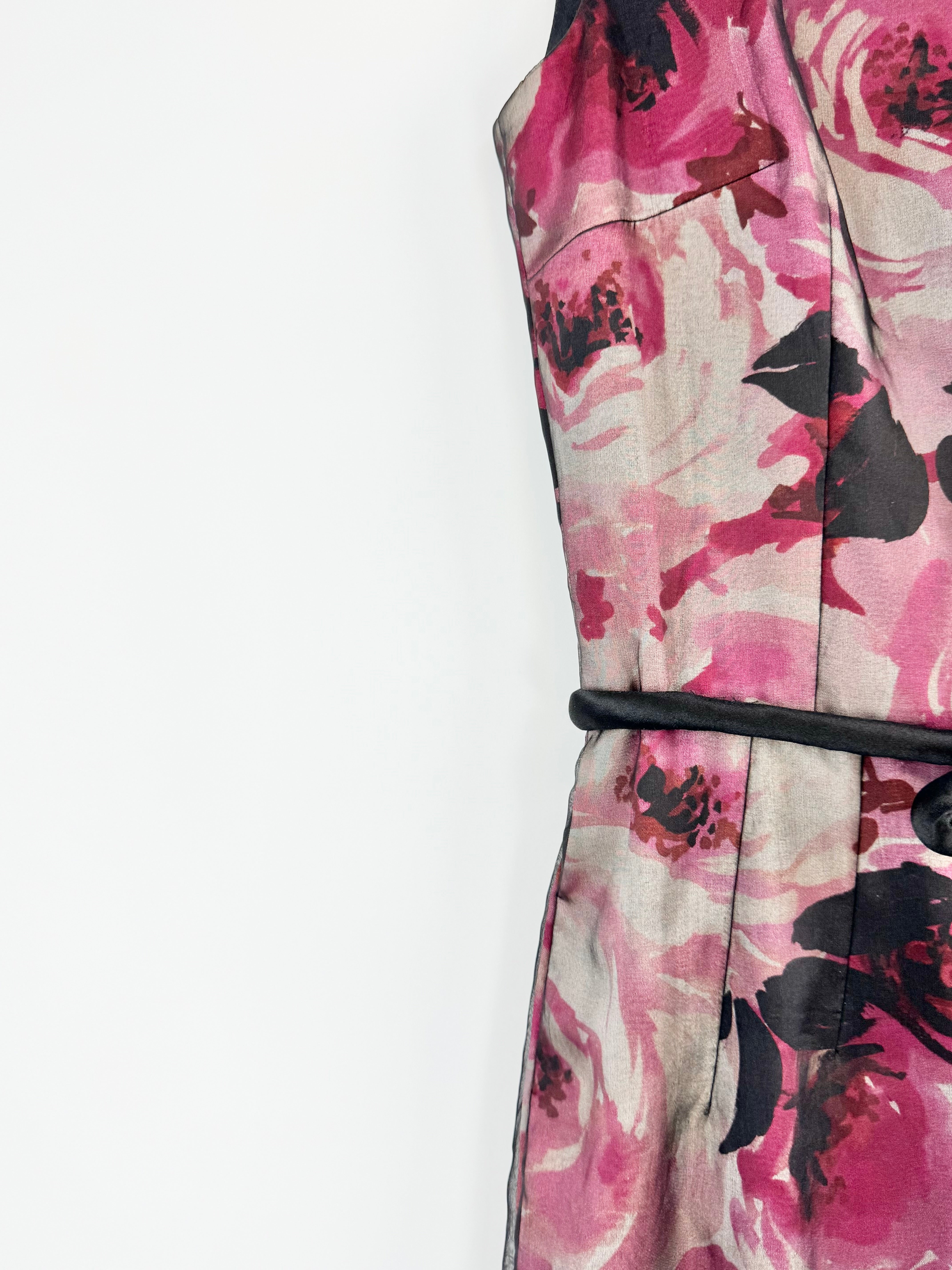 Dolce & Gabbana Rose Patterned Sheer Layer Maxi Dress - AU10